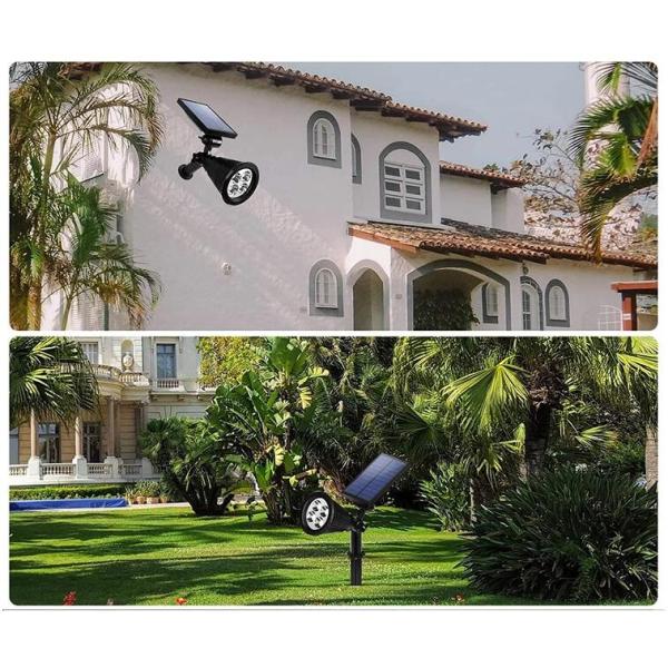 6000K Solar LED Spotlights 2 in 1 Adjustable Yard Outdoor LED Solar Garden Light