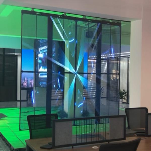 1000*1000 Transparent LED Display Screen high brightness -P5-10 Thin and Bright