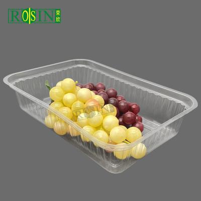 Contenant en plastique rectangulaire jetable de 1000 ml pour légumes et fruits