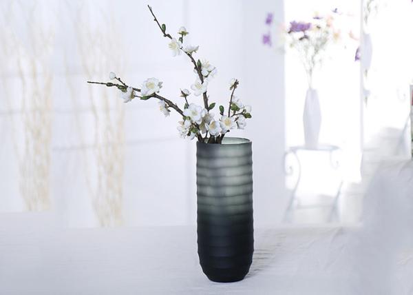 Manipulação de superfície de Gray Decorative Glass Vases Polished do inclinação