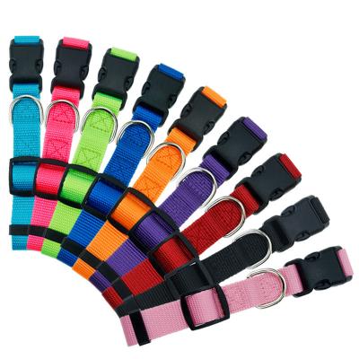 Nylon Dog Collar Secure Comfortable Pet Management multiple colors custom