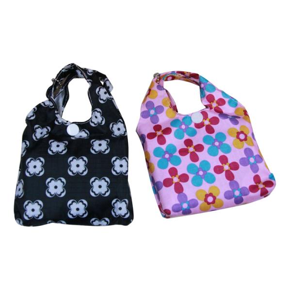 Foldable Nylon Storage Bags With White Nylon Tape For Outdoors Carrying