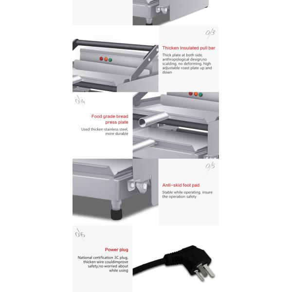 Серебряные белые электрические гамбургеры для нагрева пищи с неприлипчивой поверхностью для приготовления пищи
