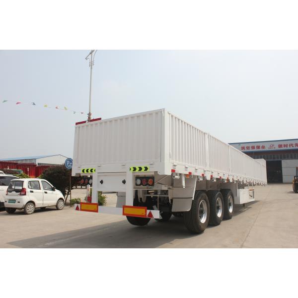 4 оси 40-60 тонн падающей боковой стены ограждения полуприцеп для транспортировки песка