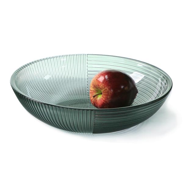 Oval Solid Purple Glass Charger Plates , 32cm Crystal Salad Plates