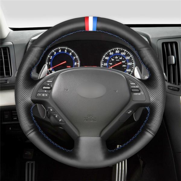Car Accessories For Infiniti EX35 EX37 G25 G35 G37 Q40 Q60 DIY Suede Steering Wheel Wrap