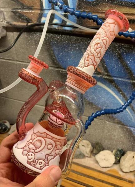 Bubbler 8 Glass Water Bongs Hookah Tobacco 14mm Glass Bowl