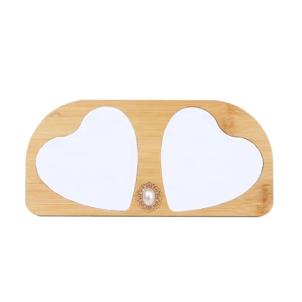 Sublimation Bamboo Picture Frames Home DIY Design Aluminium Disc Photo Slate Custom Bamboo Frame