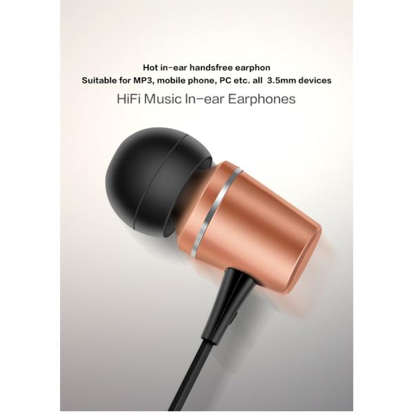 FCC Approved 10mW In Ear Wired Earbuds 1.2M For Cell Phone Laptop