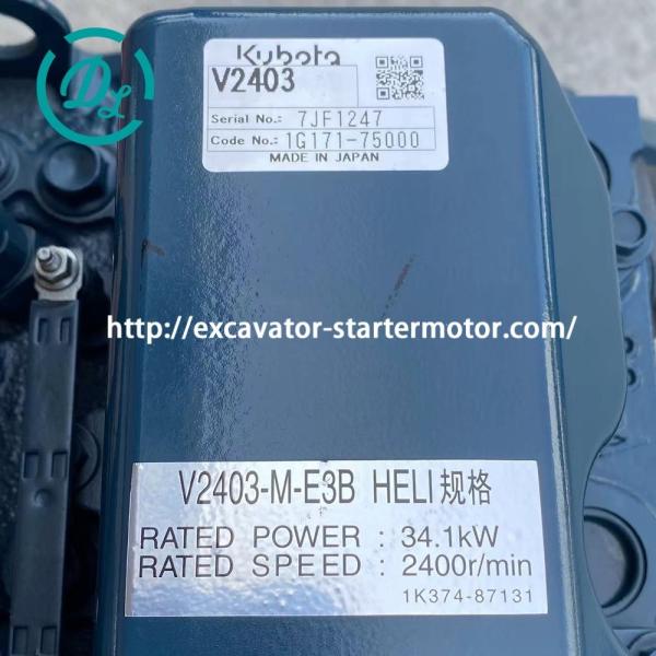 Kubota V2403 Equipo del motor OEM 1G171-75000 Parte de excavadora