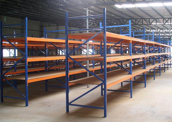 Prateleiras revestidas do metal do pó resistente estrutural contínuo do sistema do racking do período