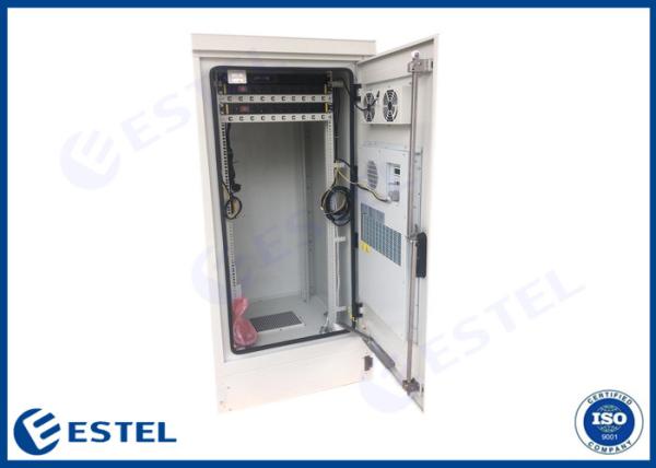 gabinetes al aire libre de las telecomunicaciones del carril IP65 de 19 pulgadas con el aire acondicionado y las fans