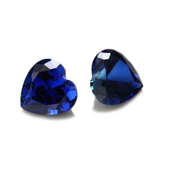 Драгоценные камни Сердце 3х3 мм до 10х10 мм 33# 34# Синий сапфир Синтетические камни
