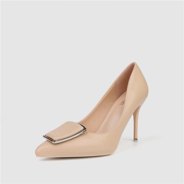 ZM008 929-40 Square Buckle Single Shoes Women 2020 Spring New Women'S Shoes Shallow Mouth Stiletto Pointed Toe Ladies Hi