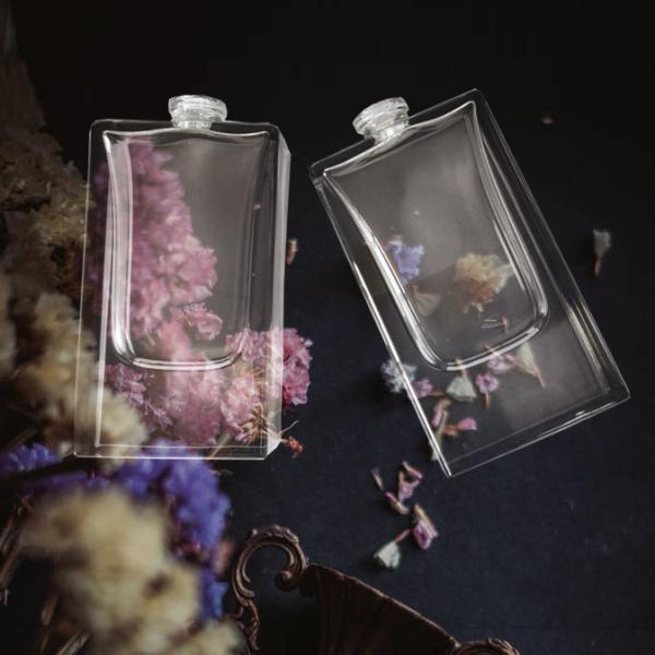 Stylish Clear Coated Empty Glass Oil Perfume Cologne Bottle With Wooden Cap