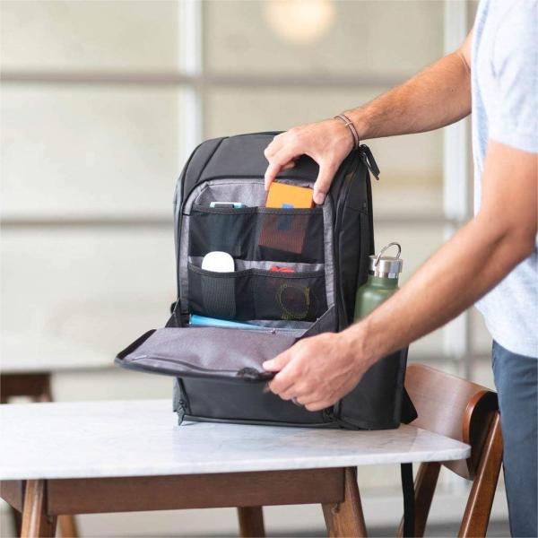 Sac à dos de voyage pour adultes en extérieur élargi Grandes tailles Noir 20L résistant à l' eau