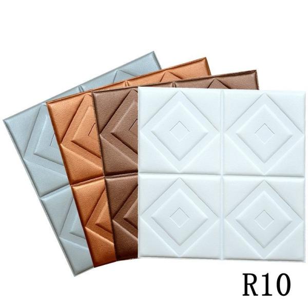Soft Packages Design 3D Foam Wallpaper Gold Wall Paper DIY Self-Adhesive Wall Stickers Wall Panels 10mm Thickness