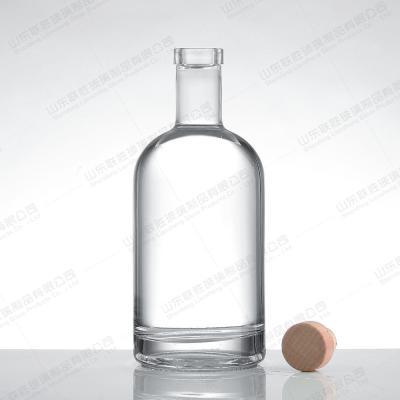 500ml 750ml 1000ml Super Flint Glass Vodka Flask para Gin Tequila Rum Liquor Whiskey Spirits Aceitável OEM/ODM