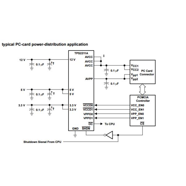 TPS2211AIDBR SINGLE-SLOT PC CARD POWER INTERFACE SWITCH switching power mosfet