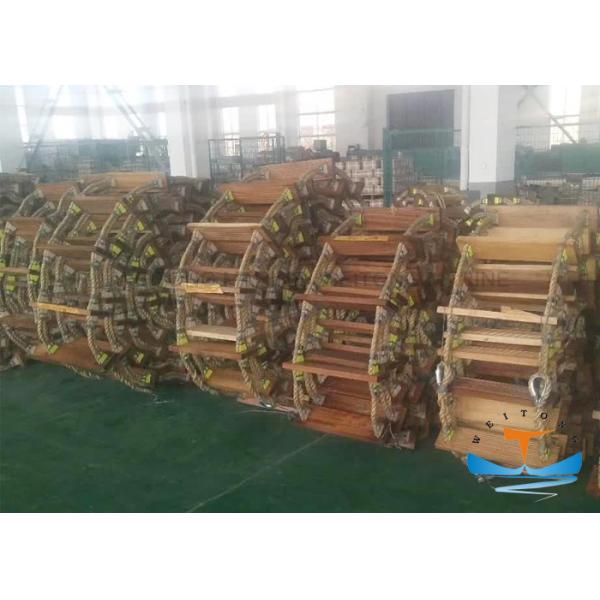 Wooden Material Solas Embarkation Ladder Antiskid Surface For Climbing