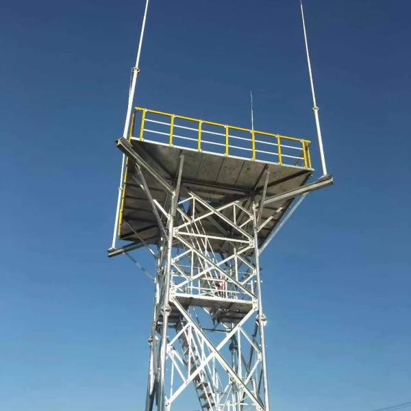 Steel Structure Tourist Tower Guard House Platform Observation Tower Angle Lattice Steel Watchtower
