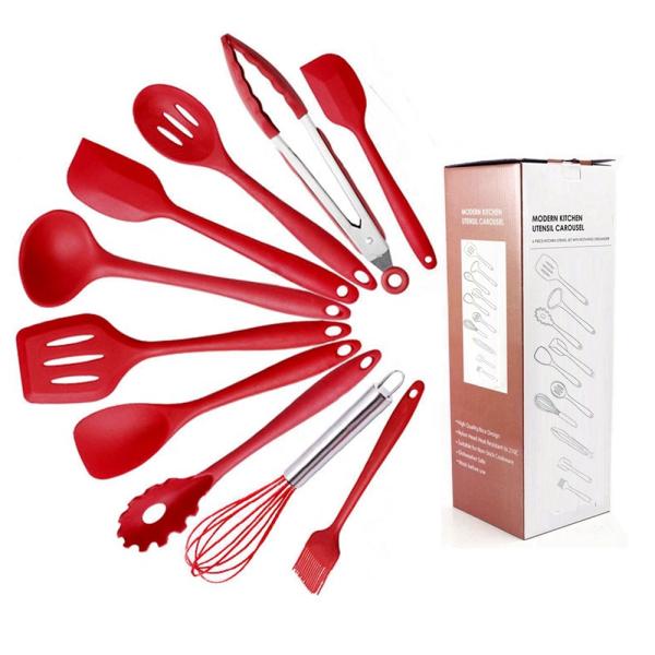 Kitchen Accessories Cooking Utensils Non Toxic Customized with Black ABS Handle Tools