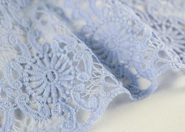Tela de morte do laço da guipura com projeto solúvel em água floral do laço para a fábrica do vestido