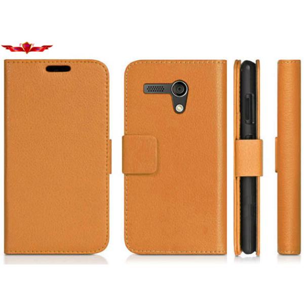 MOTO G PU Cover Card Holder Wallet Leather Cases Accurate Holes Magnetic Buckle Design