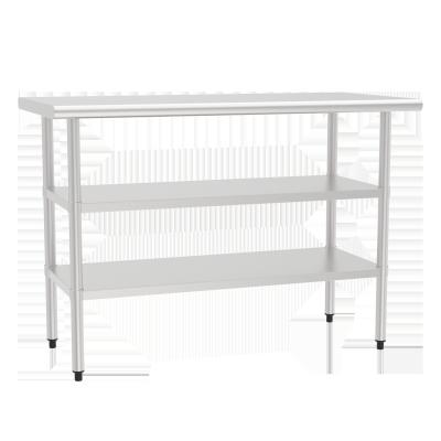 Convenient Stainless Steel Table For Prep Work In Professional Environments