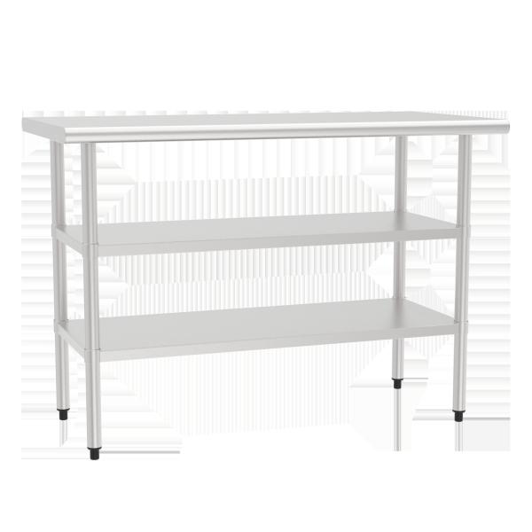 NSF Certified Heavy Duty Stainless Steel Table With Undershelf And Galvanized Legs