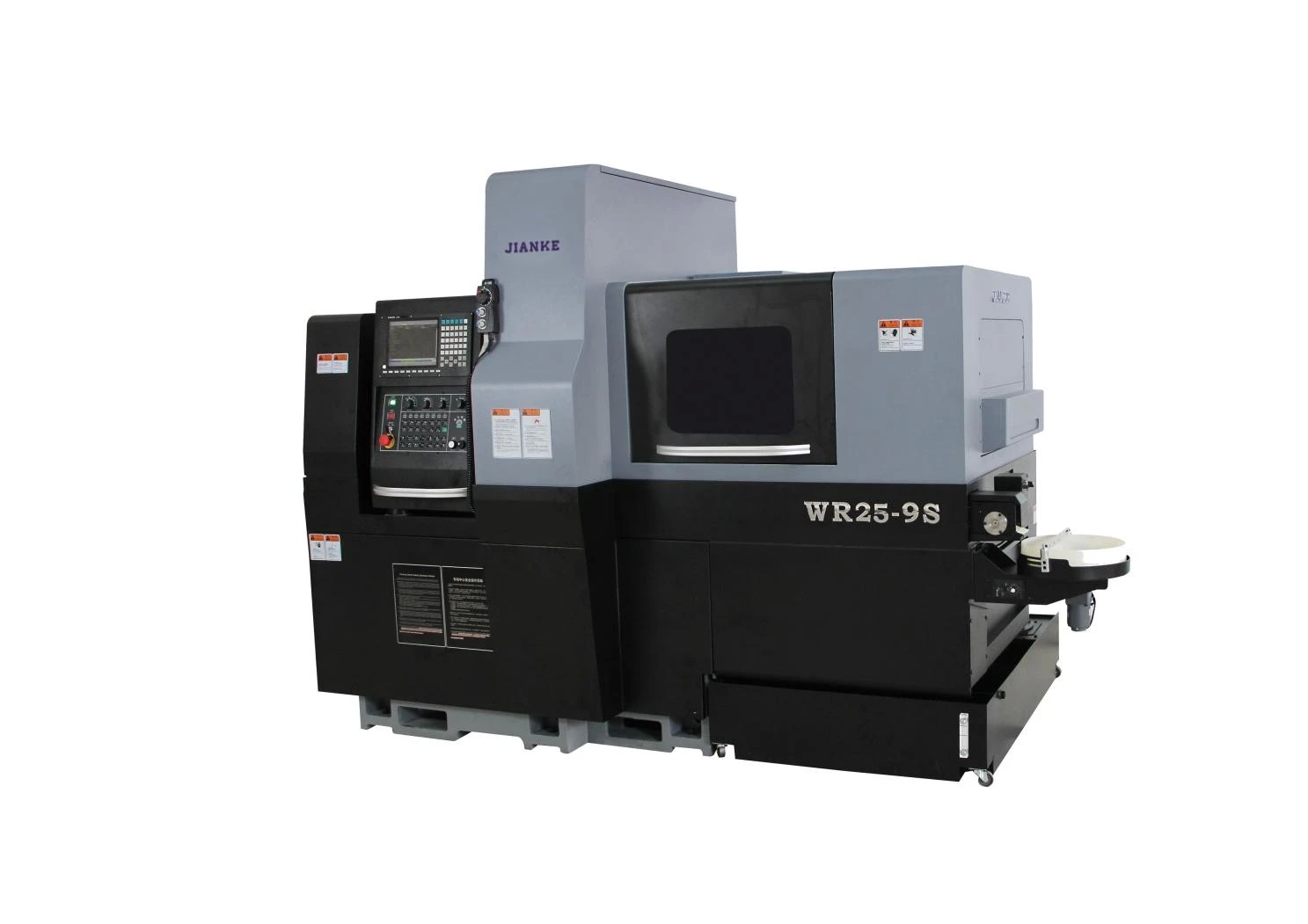 JIANKE WR25-9S 9 Axis Double Spindle Swiss Type CNC Lathe with φ3-25mm Machining Diameter