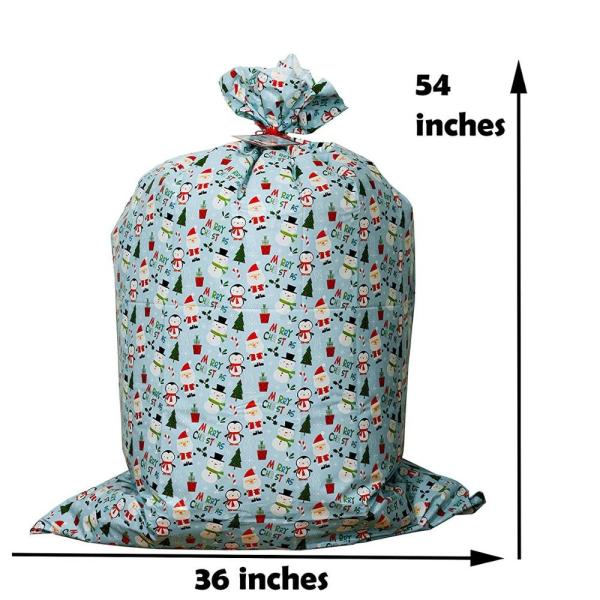 Sacos plásticos coloridos inodoros do papel de embrulho, sacos plásticos enormes do Natal