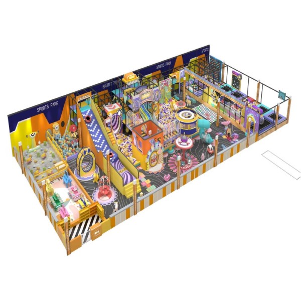 Custom Pastel Luxury Indoor Play Equipment Soft Play System for Home Villa
