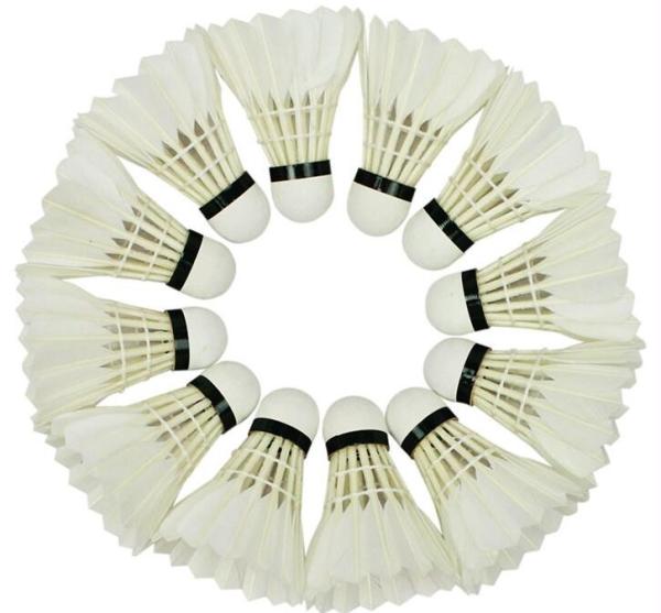 Training Sport White Goose Feather Birdies Ball Game Shuttlecock Badminton