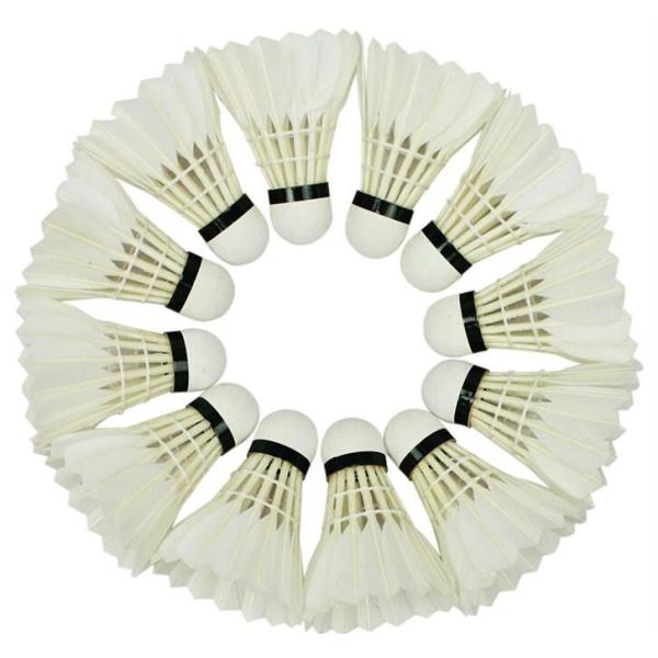 Training Sport White Goose Feather Birdies Ball Game Shuttlecock Badminton