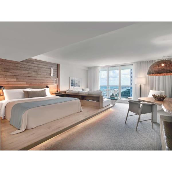 Medan hotel furniture design company made hotel furniture of bedroom set with living room coffee table and loveseat sofa