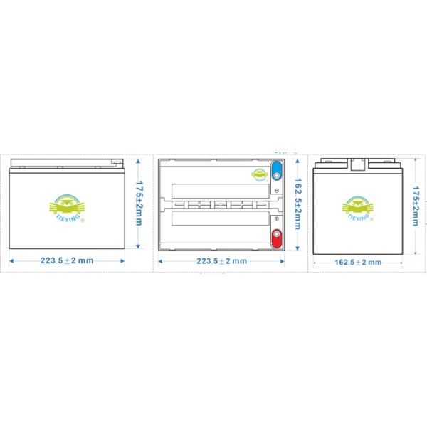 ISO9001 Rechargeable Maintenance Free Sealed Lead Acid Battery 12v 70ah 6-DF-70 For Electric Tricycle