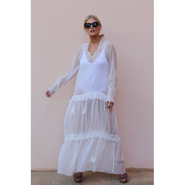 Clothing Fashion Women See-Through Sexy Beach Cover Up Dresses