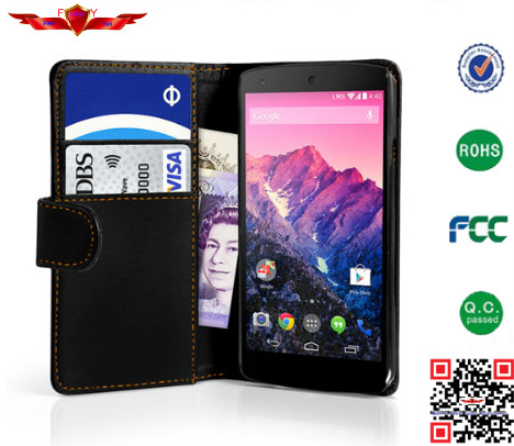 Hot Selling Book PU Flip Leather Cover Case For LG Nexus5 100% Quality Guaranteed