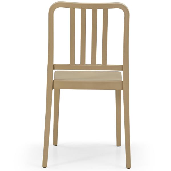 Stackable PP Resin Plastic Cafeteria Chair Indoor Outdoor Use
