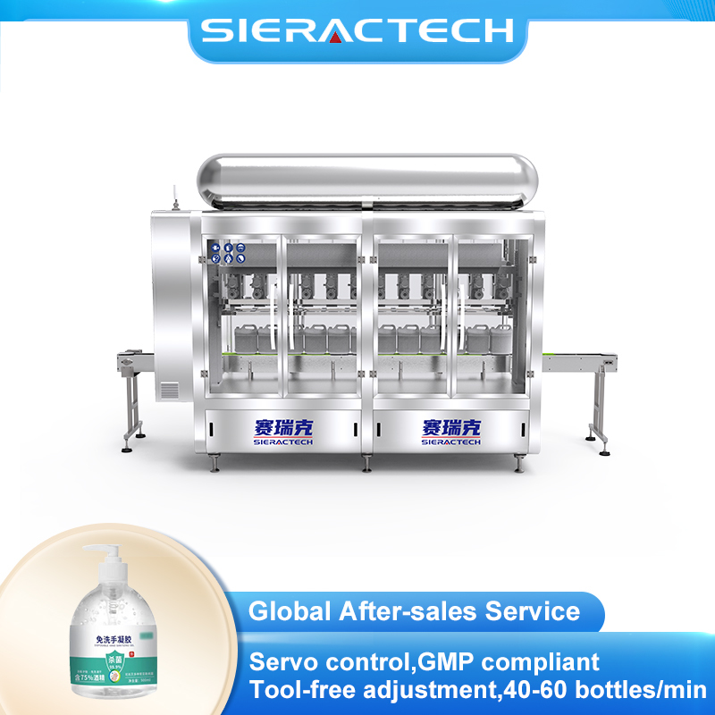 Automatic Alcohol Gel Filling Machine with Servo Piston Dosing and Anti-Stringing Nozzle System