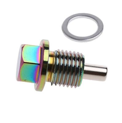 M12 Titanium Race Bolts Oil Drain Plug Bolt With Magnet High Precision