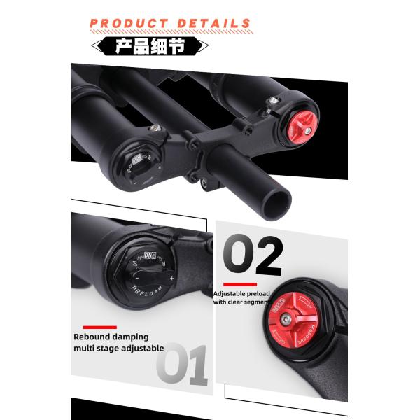 27.5/29er Двухкоронный перевернутый подвесный вилок для DH Mtb USD-8N 8-дюймовый проезд