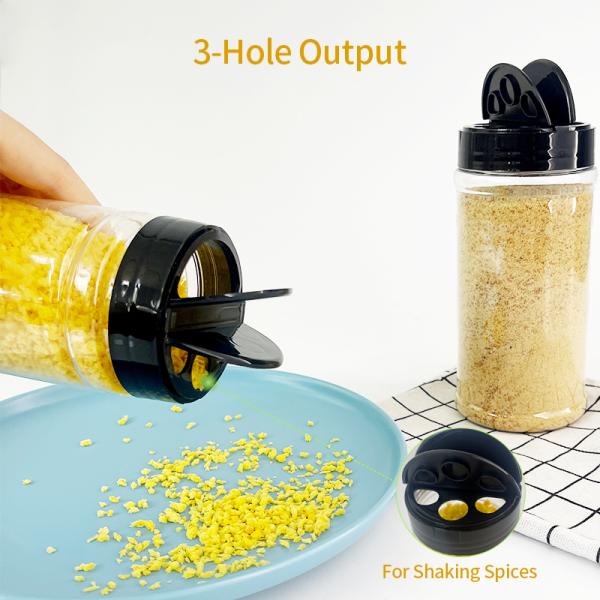 Clear PET Bottle BBQ Condiment Seasoning Plastic Salt Shakers Jar PET Spice Bottles Dry Food