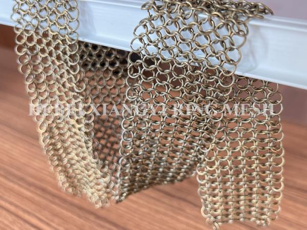 Cerca de aço galvanizada de Ring Mesh Chain Link Decoration Wire do metal do círculo 0.53mm