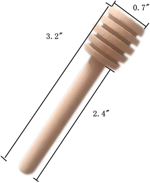 en bois Honey Dipper Stick Mini Dispenser en bois de la cuisine à manger (3 pouces)
