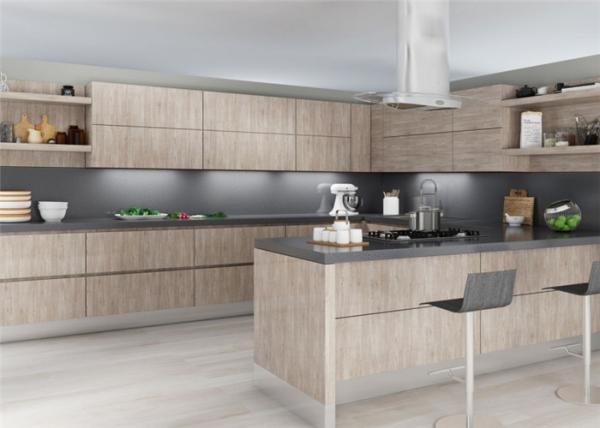 Custom Kitchen Storage Cabinets With  Marble / Granite / Quartz Stone Countertop