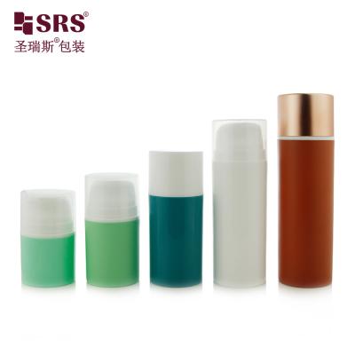 PA609 30ml 50ml Cute Skin Care Cleanser Lotion Gel Foundation PP Airless Bottle With Snap On Pump  No Leakage