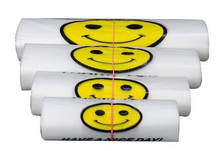 High Quality Printing HDPE and LDPE plastic t-shirt bag on roll