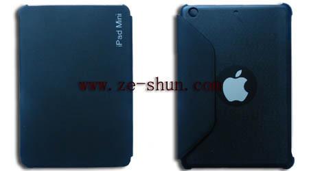 Apple Mobile Phone PU Fashion Custom Cell Phone Covers For Ipad Mini Flip Type Black